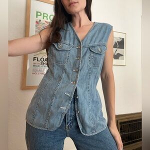 Fitted Denim Vest